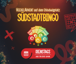Südstadt-Bingo, dienstags 19 Uhr am Chlodwigplatz.
